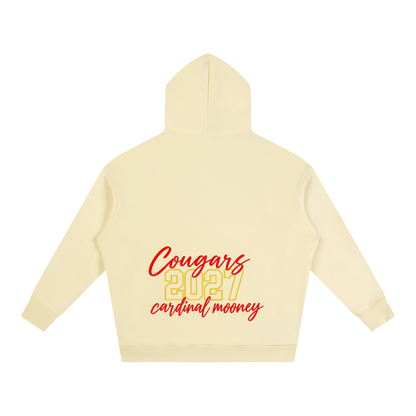 Cursive Front Cardinal Mooney Oversize Fleeced Hoodie