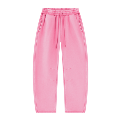 Unisex Vintage Wash Barrel Leg Fleece Sweatpants