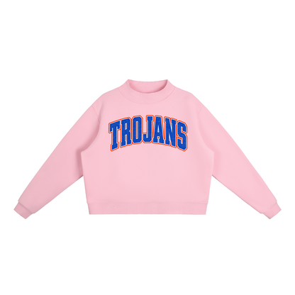 Essential Fleece Mock-Neck Crew Sweatshirt