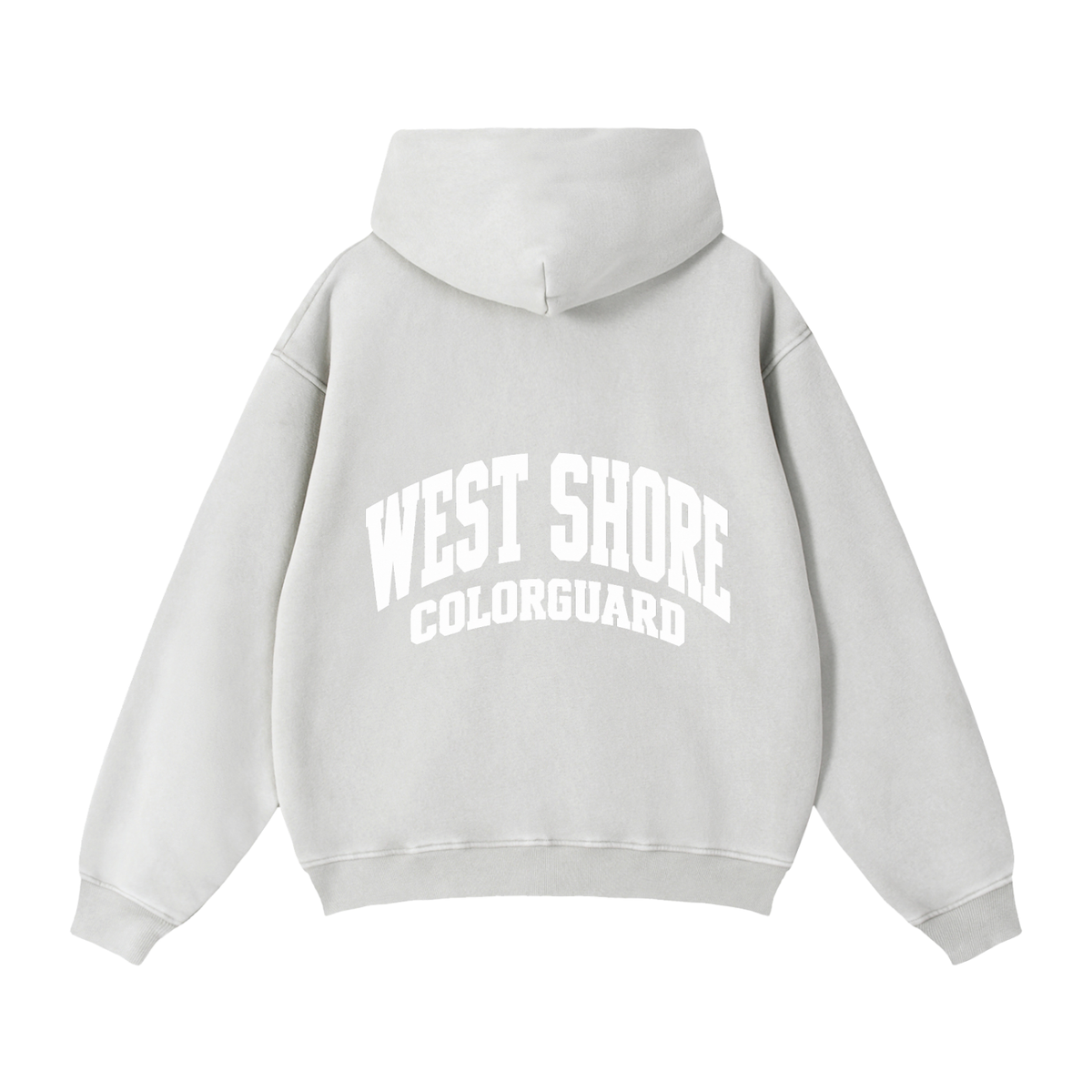 Basic 2 White West Shore Zip-Through Boxy Fleece Hoodie