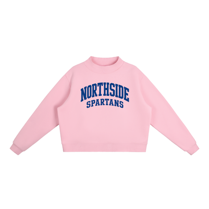 Basic 2 Northside Essential Fleece Mock-Neck Crew Sweatshirt (printed)