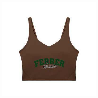 Cursive St Vincent Ferrer Women's V-Neck Yoga Sports Bra