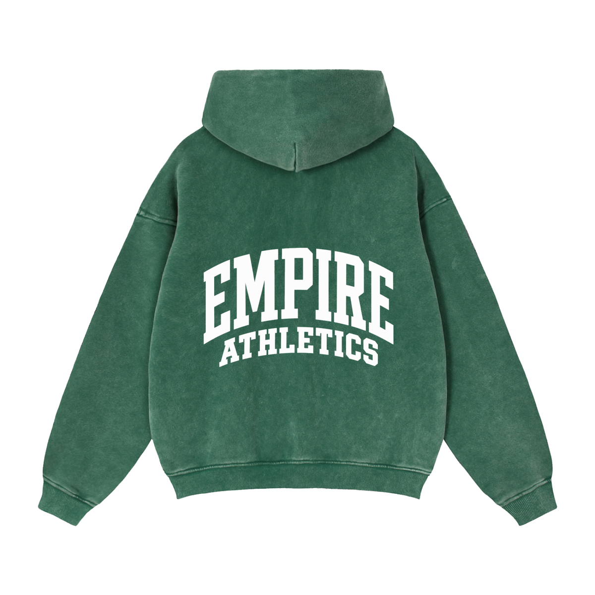 Basic 2 White Empire Zip-Through Boxy Fleece Hoodie