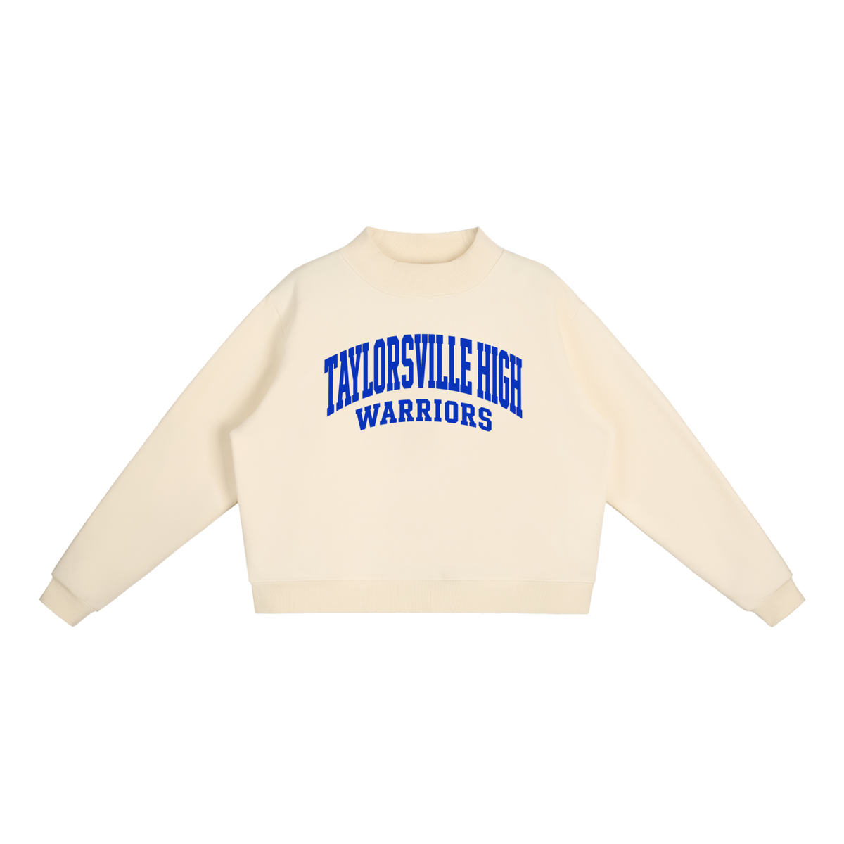 Essential Fleece Mock-Neck Crew Sweatshirt