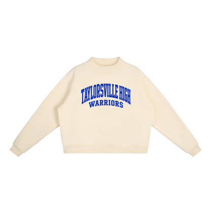 Essential Fleece Mock-Neck Crew Sweatshirt