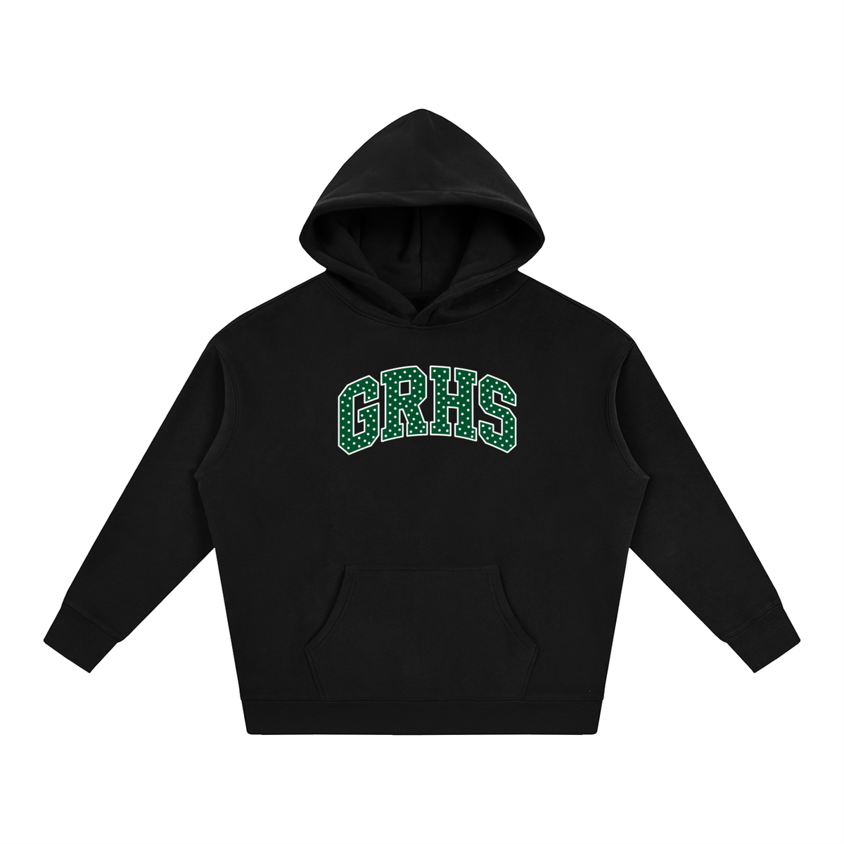 Polka Dot Green River Oversize Fleeced Hoodie