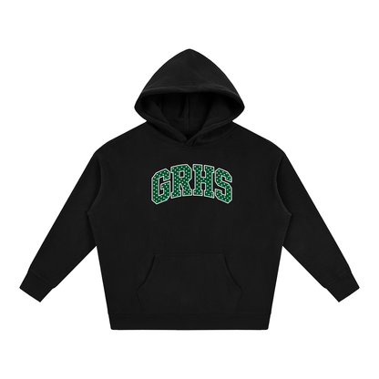 Polka Dot Green River Oversize Fleeced Hoodie