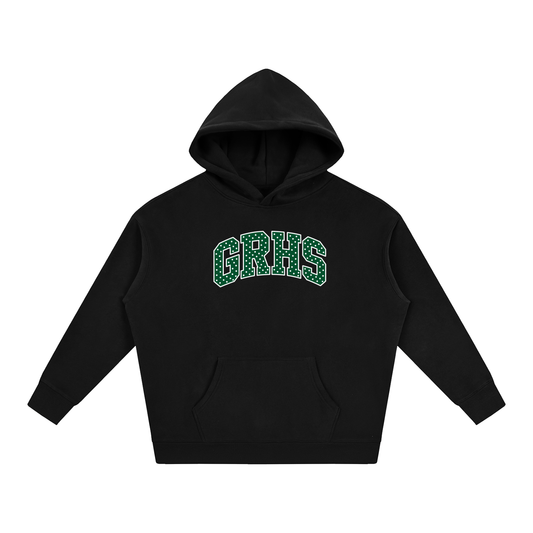 Polka Dot Green River Oversize Fleeced Hoodie