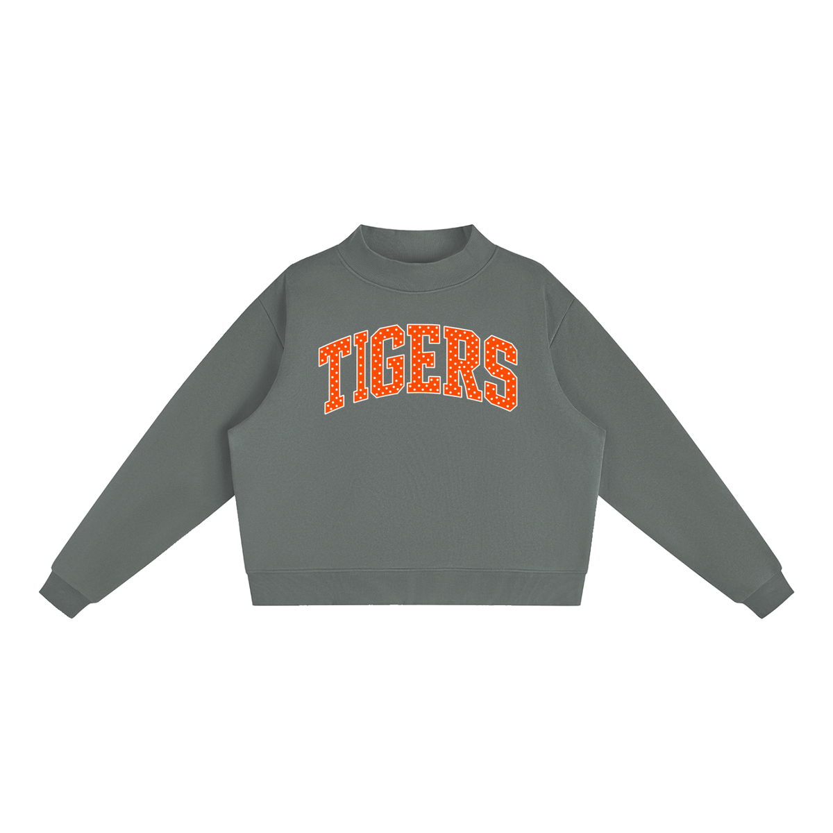 Essential Fleece Mock-Neck Crew Sweatshirt