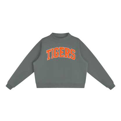 Essential Fleece Mock-Neck Crew Sweatshirt