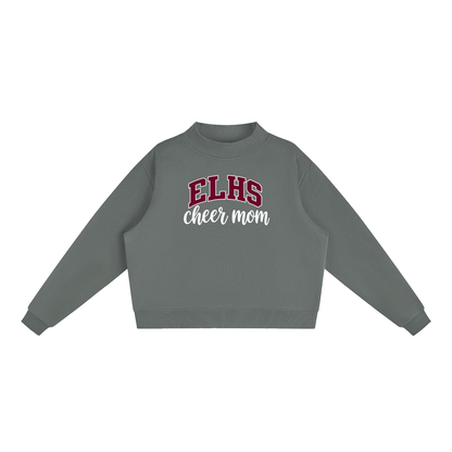 Cheer Mom East Lyme Essential Fleece Mock-Neck Crew Sweatshirt (printed)