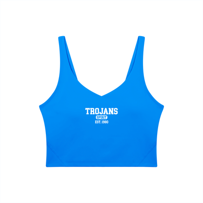 Old School Silver Valley Women's V-Neck Yoga Sports Bra