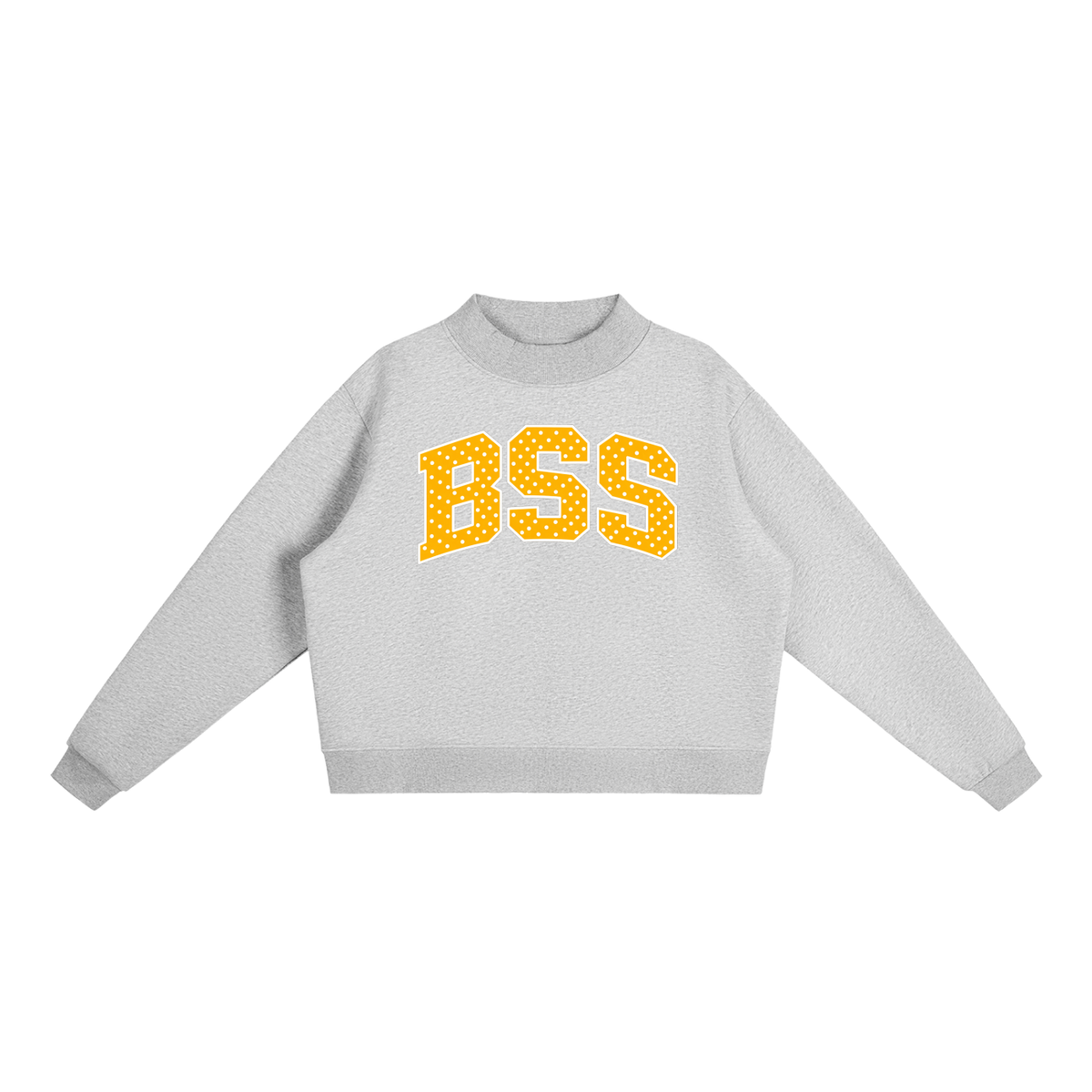 Essential Fleece Mock-Neck Crew Sweatshirt