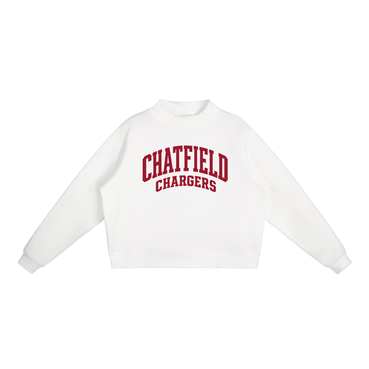 Basic 2 Chatfield Essential Fleece Mock-Neck Crew Sweatshirt (printed)