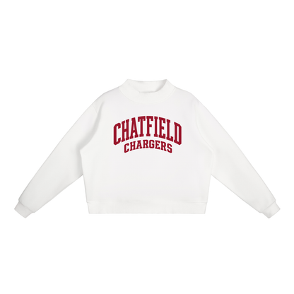 Basic 2 Chatfield Essential Fleece Mock-Neck Crew Sweatshirt (printed)