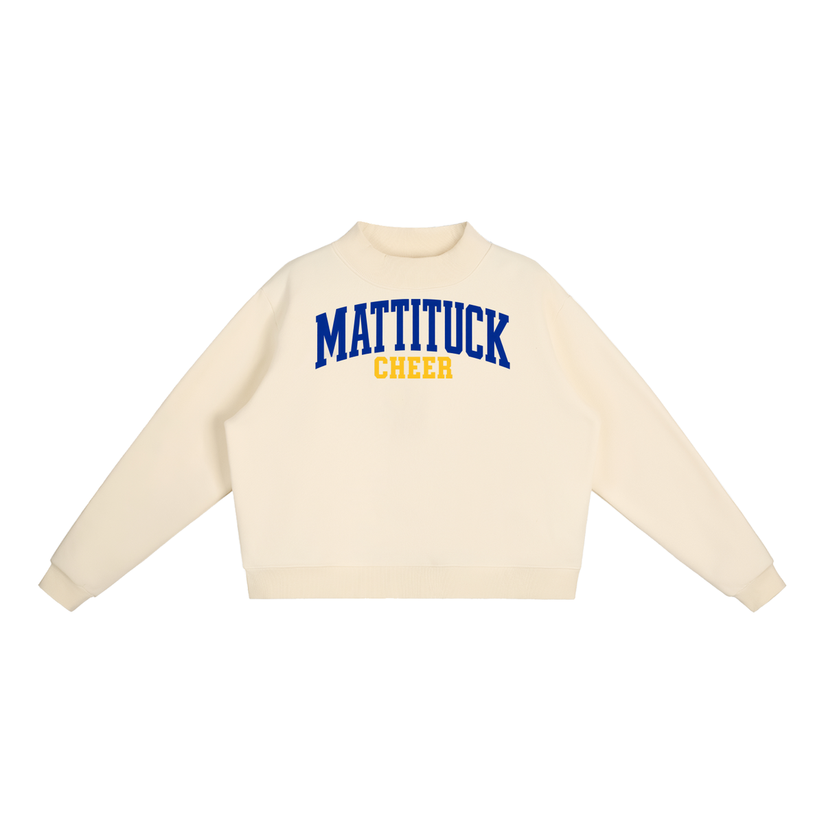 Basic 1 Mattituck Essential Fleece Mock-Neck Crew Sweatshirt