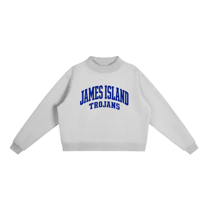 Basic 2 James Island Essential Fleece Mock-Neck Crew Sweatshirt