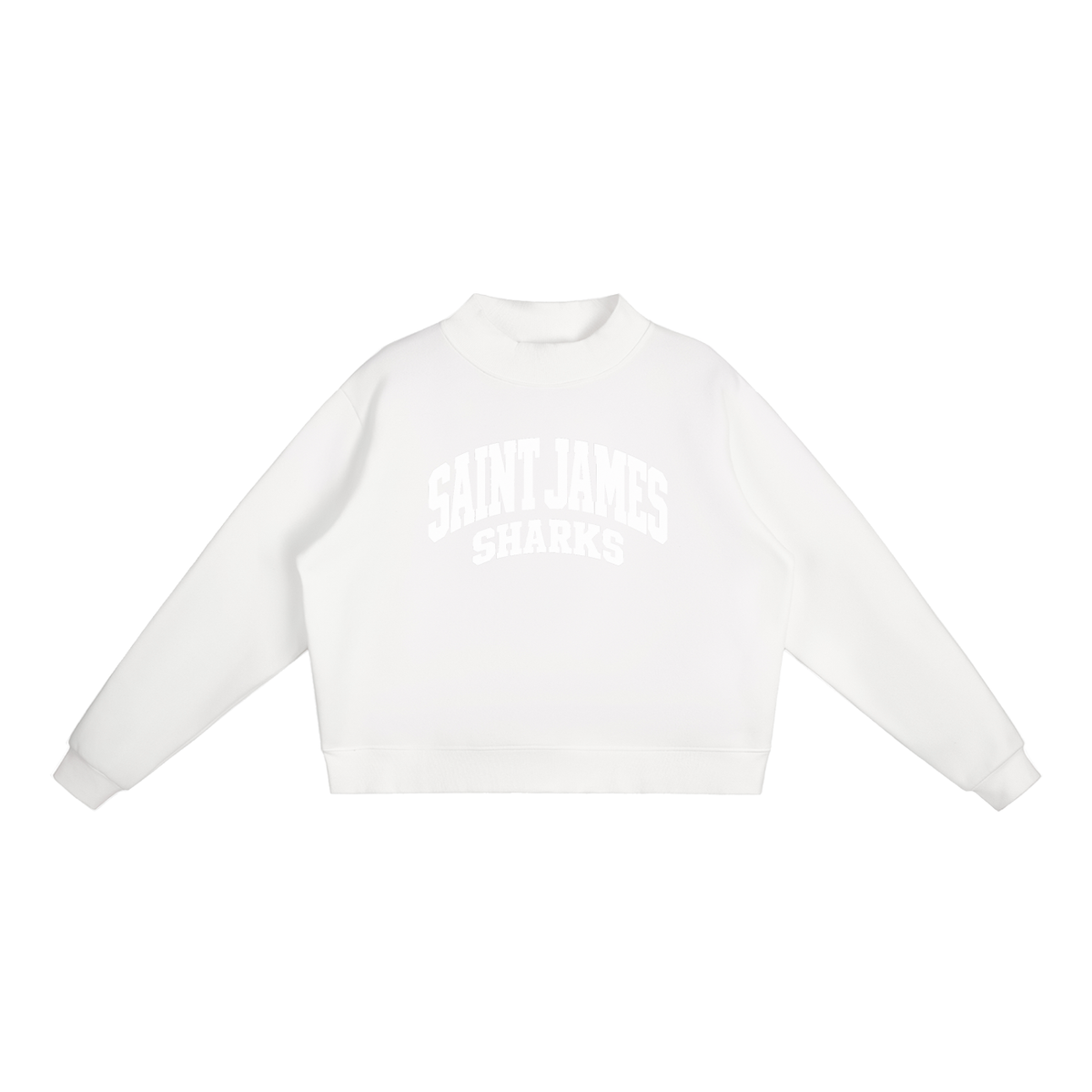 Essential Fleece Mock-Neck Crew Sweatshirt
