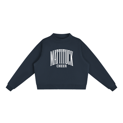 Basic 2 White Mattituck Essential Fleece Mock-Neck Crew Sweatshirt