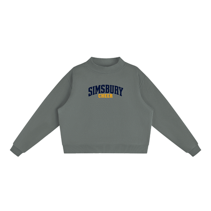 Basic 1 Simsbury Essential Fleece Mock-Neck Crew Sweatshirt (printed)