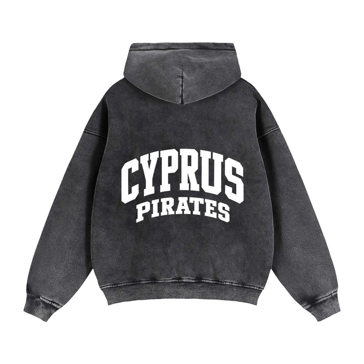 Basic 2 White Cyprus Zip-Through Boxy Fleece Hoodie