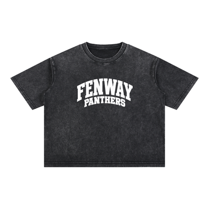 Basic 2 White Fenway Mineral Wash Boxy Cotton T-Shirt