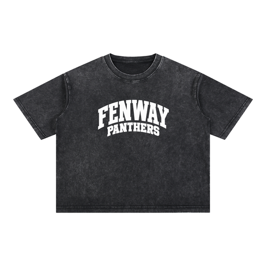 Basic 2 White Fenway Mineral Wash Boxy Cotton T-Shirt