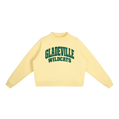 Basic 2 Gladeville Essential Fleece Mock-Neck Crew Sweatshirt (printed)