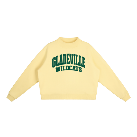 Basic 2 Gladeville Essential Fleece Mock-Neck Crew Sweatshirt (printed)