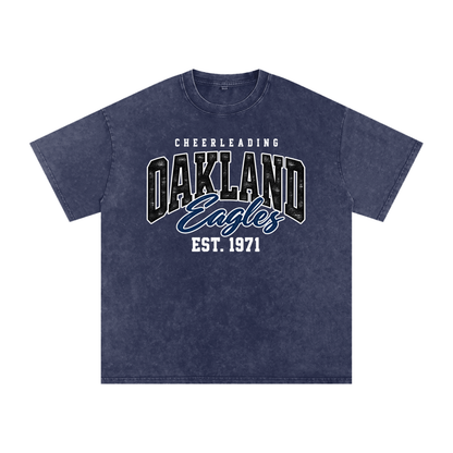 Vintage Oakland Middle Snow Washed Oversized Cotton T-Shirt