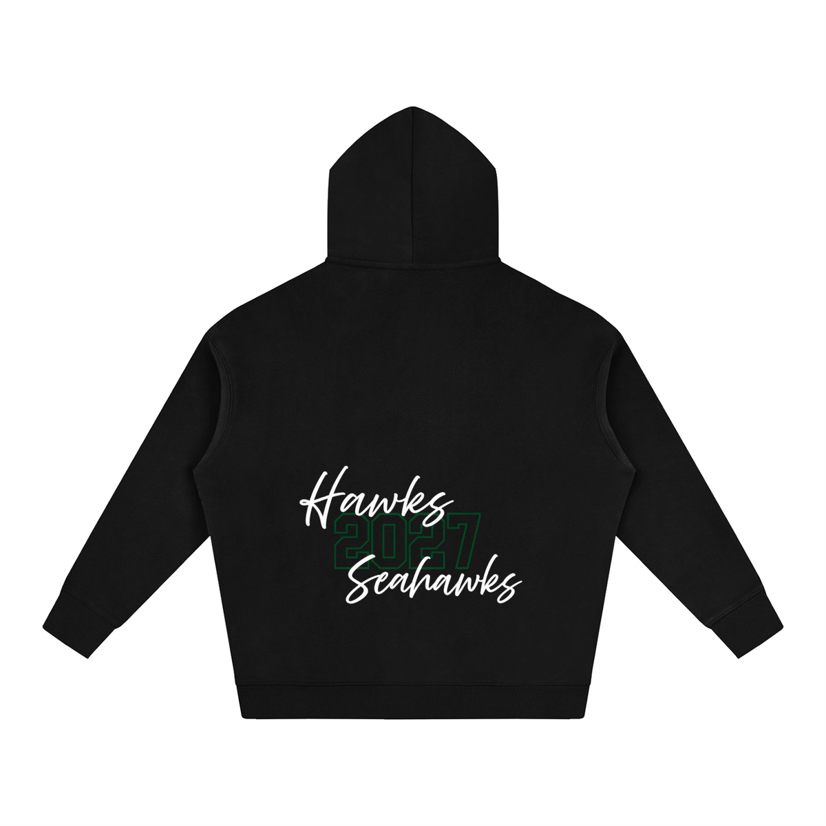 Cursive Front Seahawks Oversize Fleeced Hoodie