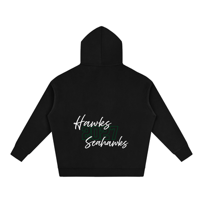 Cursive Front Seahawks Oversize Fleeced Hoodie