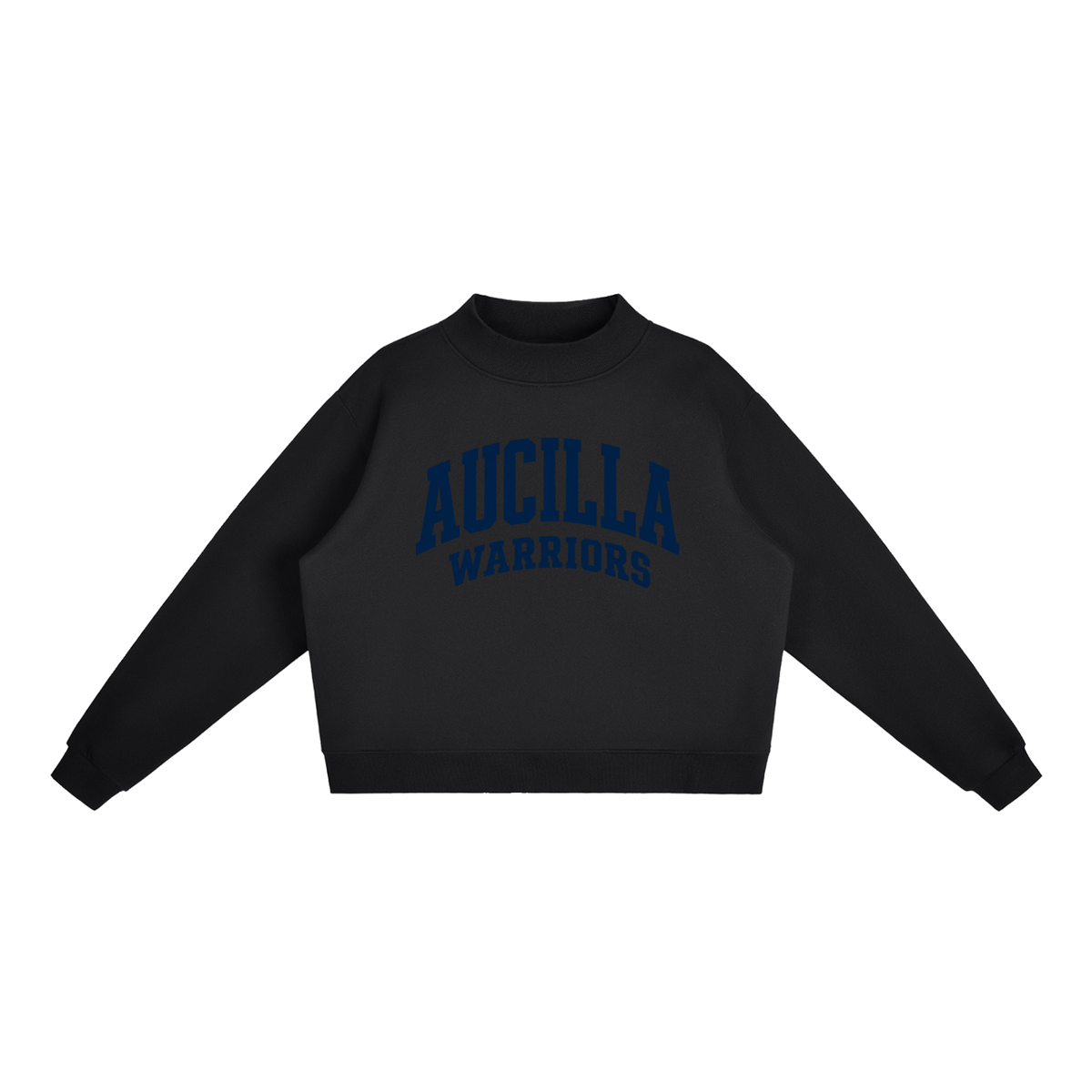 Basic 2 Aucilla Essential Fleece Mock-Neck Crew Sweatshirt
