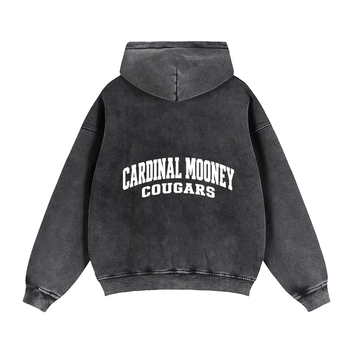 Basic 2 White Cardinal Mooney Zip-Through Boxy Fleece Hoodie