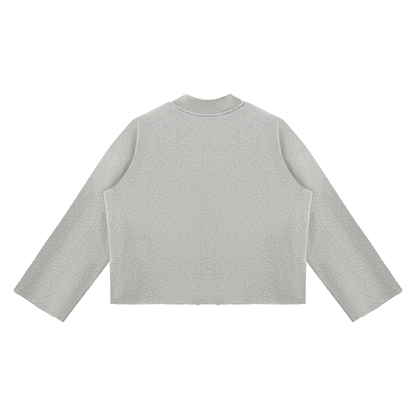 Unisex Mock Neck Boxy Sweatshirt