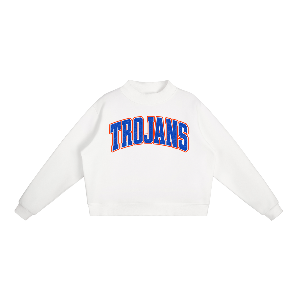 Essential Fleece Mock-Neck Crew Sweatshirt