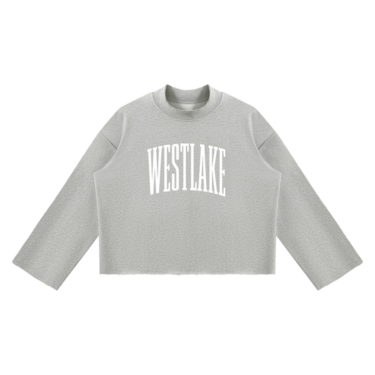 Mock Neck Boxy Sweatshirt