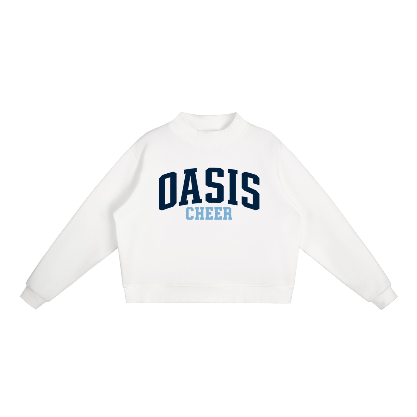 Basic 1 Oasis Essential Fleece Mock-Neck Crew Sweatshirt