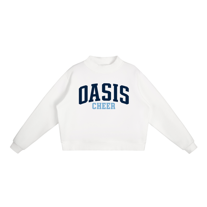 Basic 1 Oasis Essential Fleece Mock-Neck Crew Sweatshirt