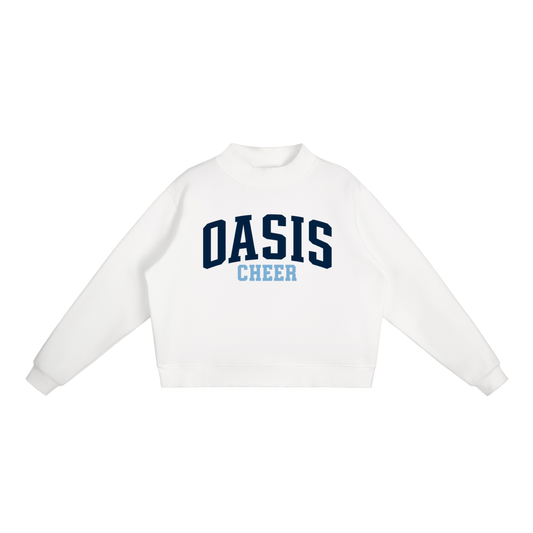 Basic 1 Oasis Essential Fleece Mock-Neck Crew Sweatshirt