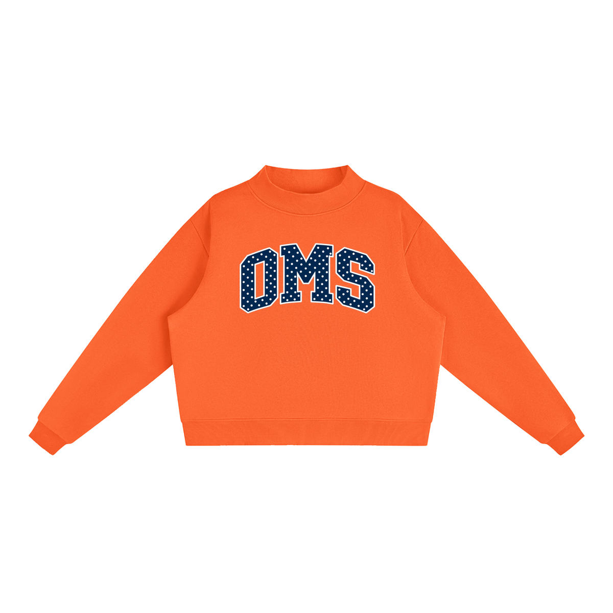 Essential Fleece Mock-Neck Crew Sweatshirt
