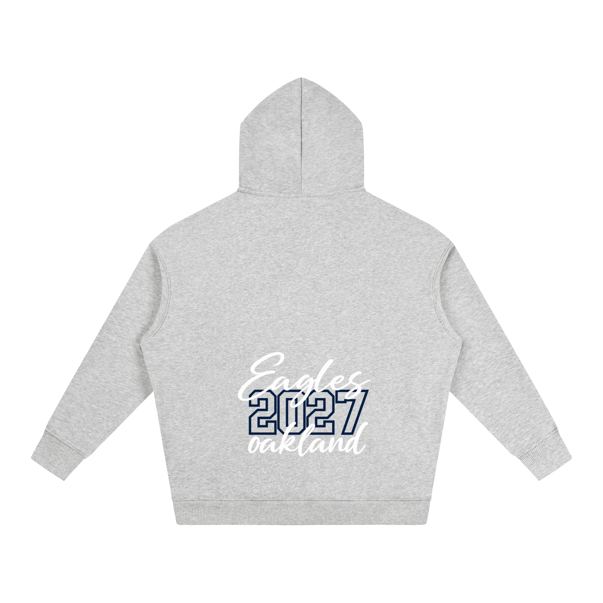 Cursive Front Oakland Middle Oversize Fleeced Hoodie
