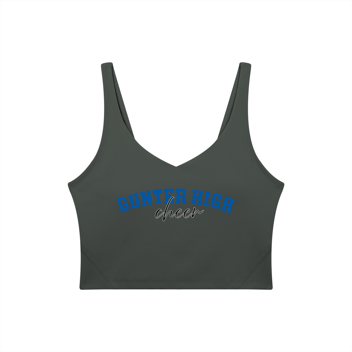 Cursive Gunter Women's V-Neck Yoga Sports Bra