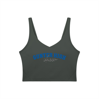 Cursive Gunter Women's V-Neck Yoga Sports Bra