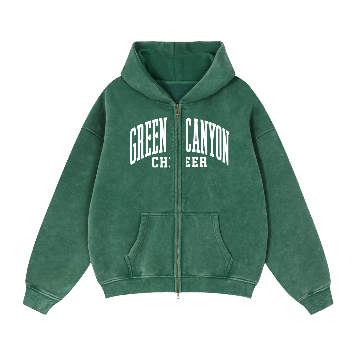 Zip-Through Boxy Hoodie