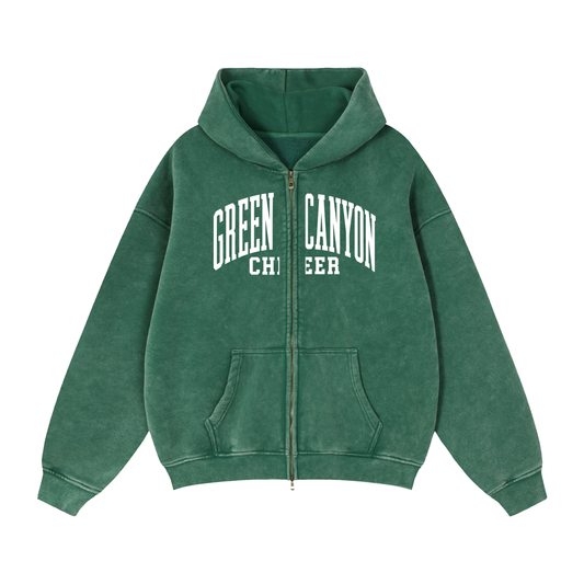 Zip-Through Boxy Hoodie