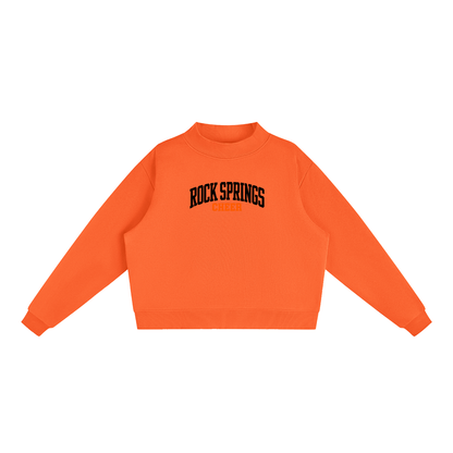 Essential Fleece Mock-Neck Crew Sweatshirt