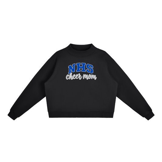 Cheer Mom Nolensville Essential Fleece Mock-Neck Crew Sweatshirt (printed)