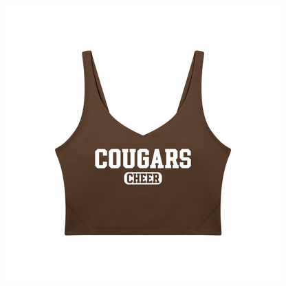Old School Cardinal Mooney Women's V-Neck Yoga Sports Bra