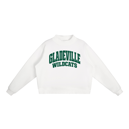Basic 2 Gladeville Essential Fleece Mock-Neck Crew Sweatshirt (printed)